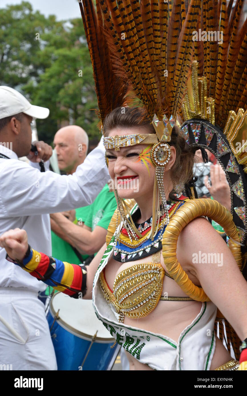 Liverpool Brazilica Festival - Samba in der Stadt Stockfoto