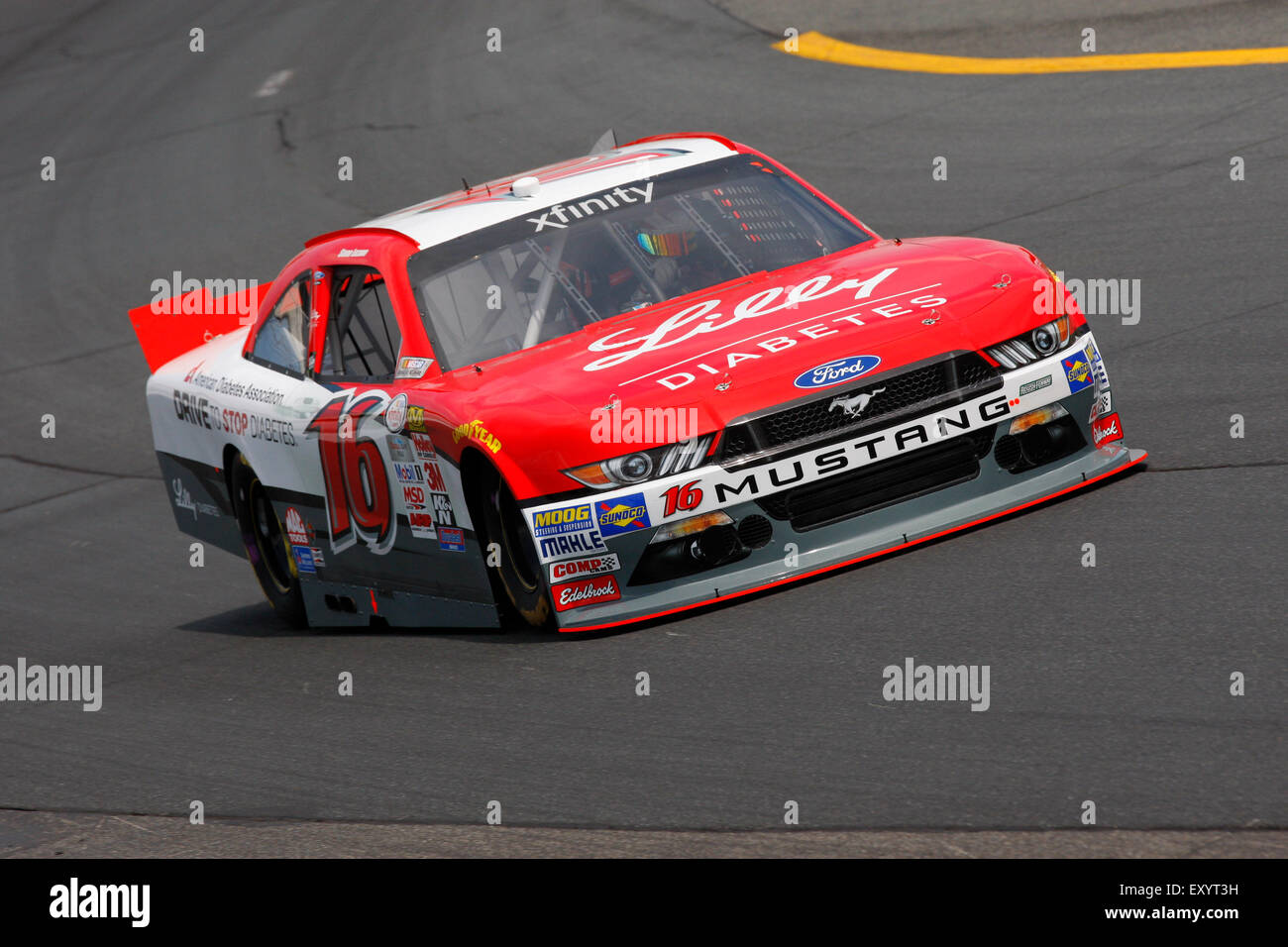 Loudon, NH, USA. 17. Juli 2015. Loudon, NH - 17. Juli 2015: Ryan Reed (16) Praktiken für die Seen-Region-200 auf dem New Hampshire Motor Speedway in Loudon, NH. Bildnachweis: Csm/Alamy Live-Nachrichten Stockfoto