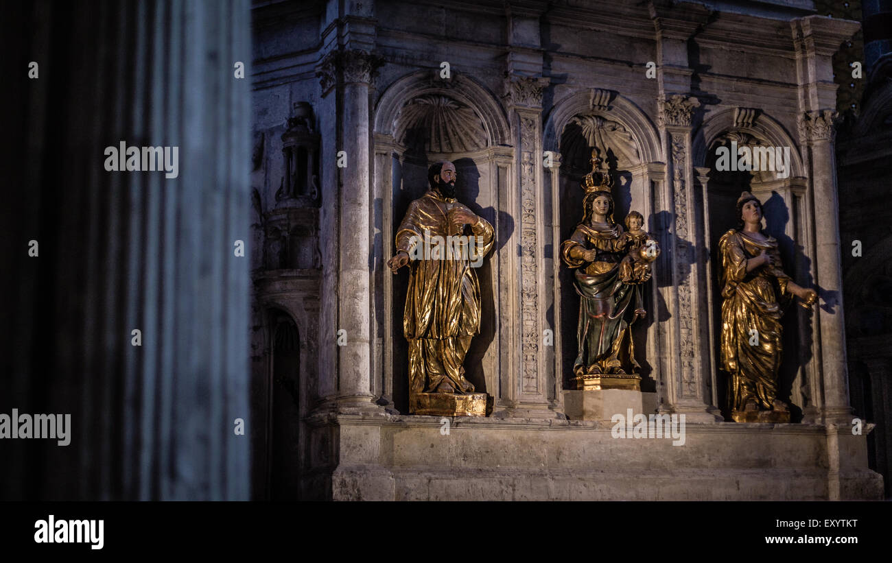 Kirchenchor in Altarfront Saint-Pierre, Moissac Stockfoto