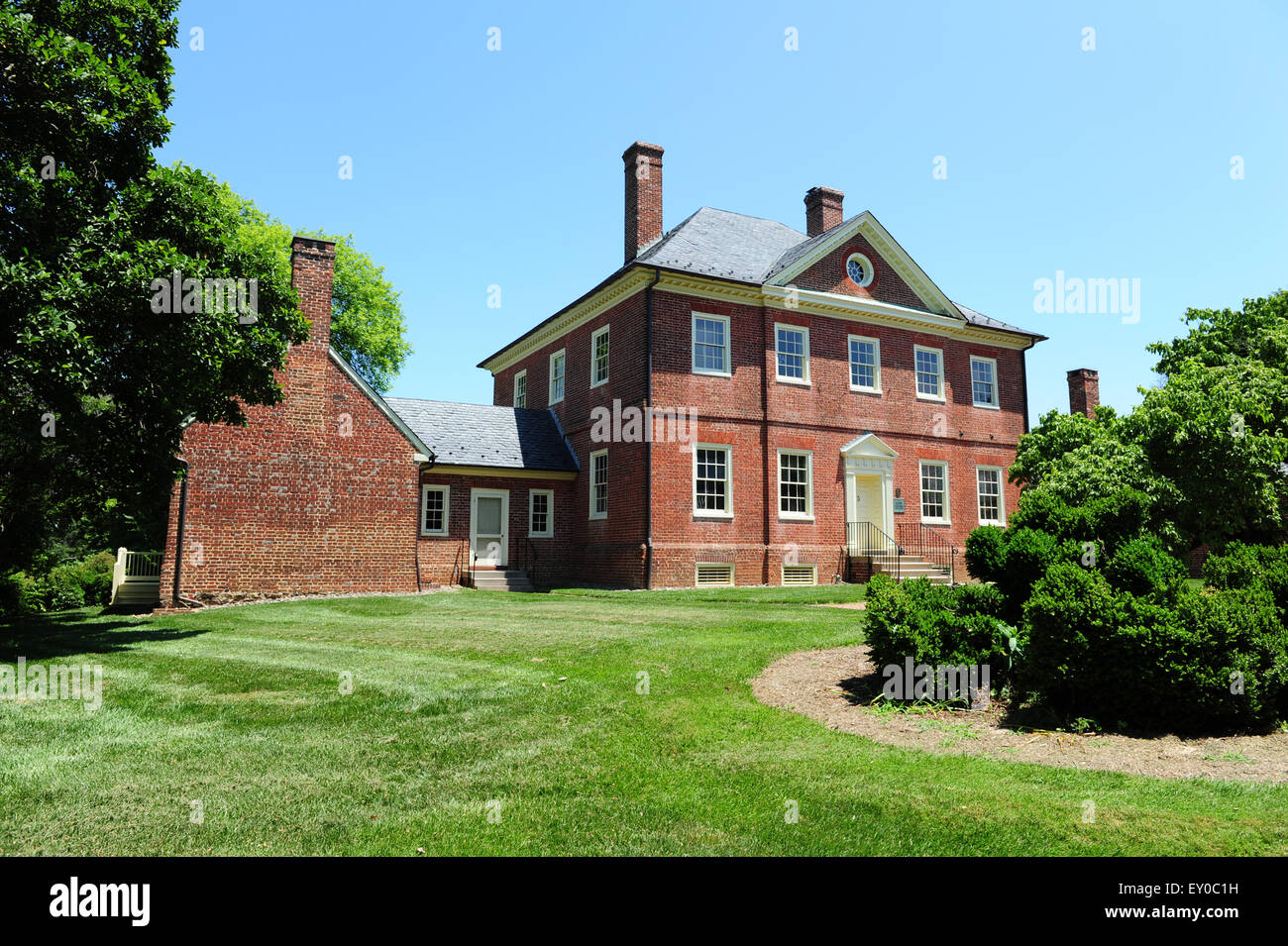 USA Maryland MD Laurel Prinz Georges County The Montpelier Mansion, Haus von Major Thomas Snowden und Frau Anne in den 1700er Jahren Stockfoto