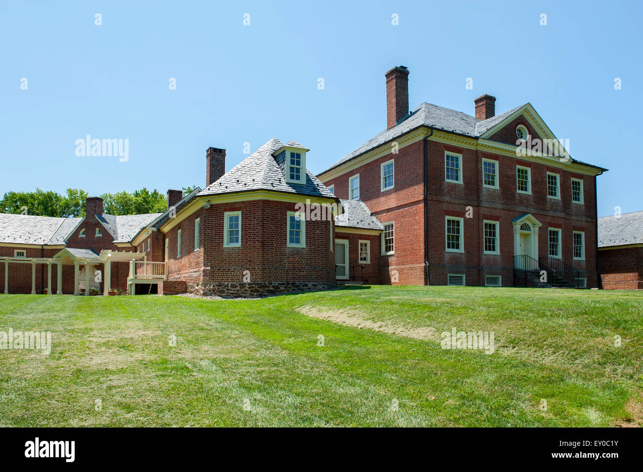 USA Maryland MD Laurel Prinz Georges County The Montpelier Mansion, Haus von Major Thomas Snowden und Frau Anne in den 1700er Jahren Stockfoto