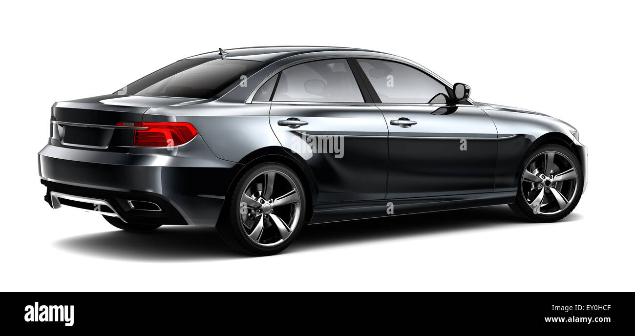 Schwarze Limousine - Rückansicht Stockfoto