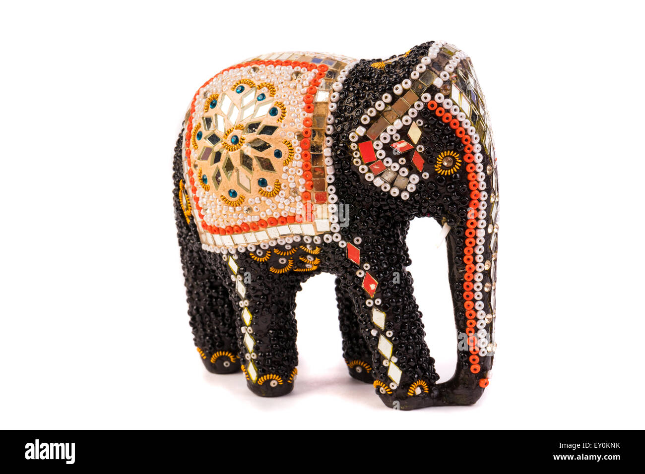 Hölzerner Elefant Figur aus Thailand Stockfoto