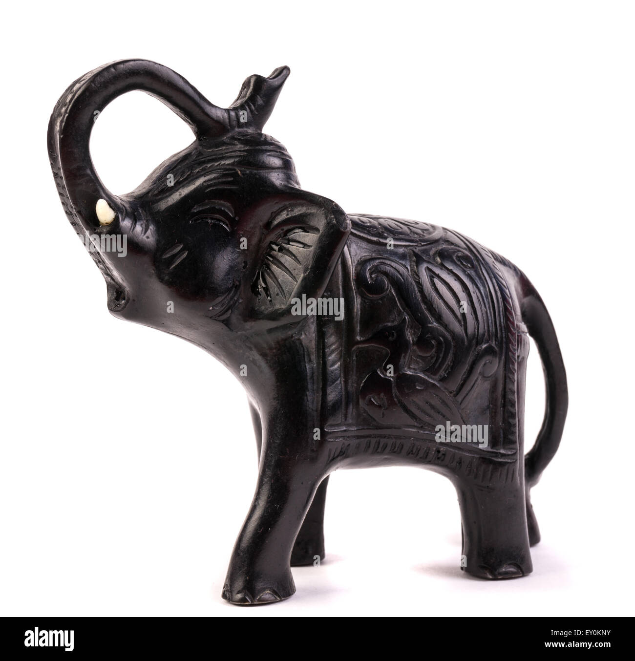 Hölzerner Elefant Figur aus Thailand Stockfoto