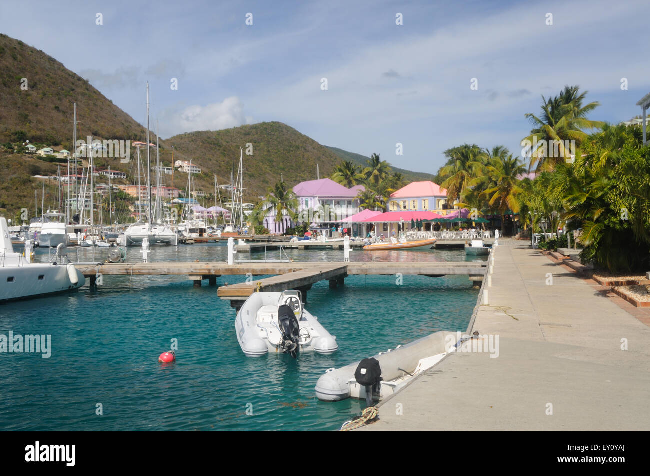 Die Marina auf Soper es Hole, Frenchman es Cay, Virgin Islands Stockfoto