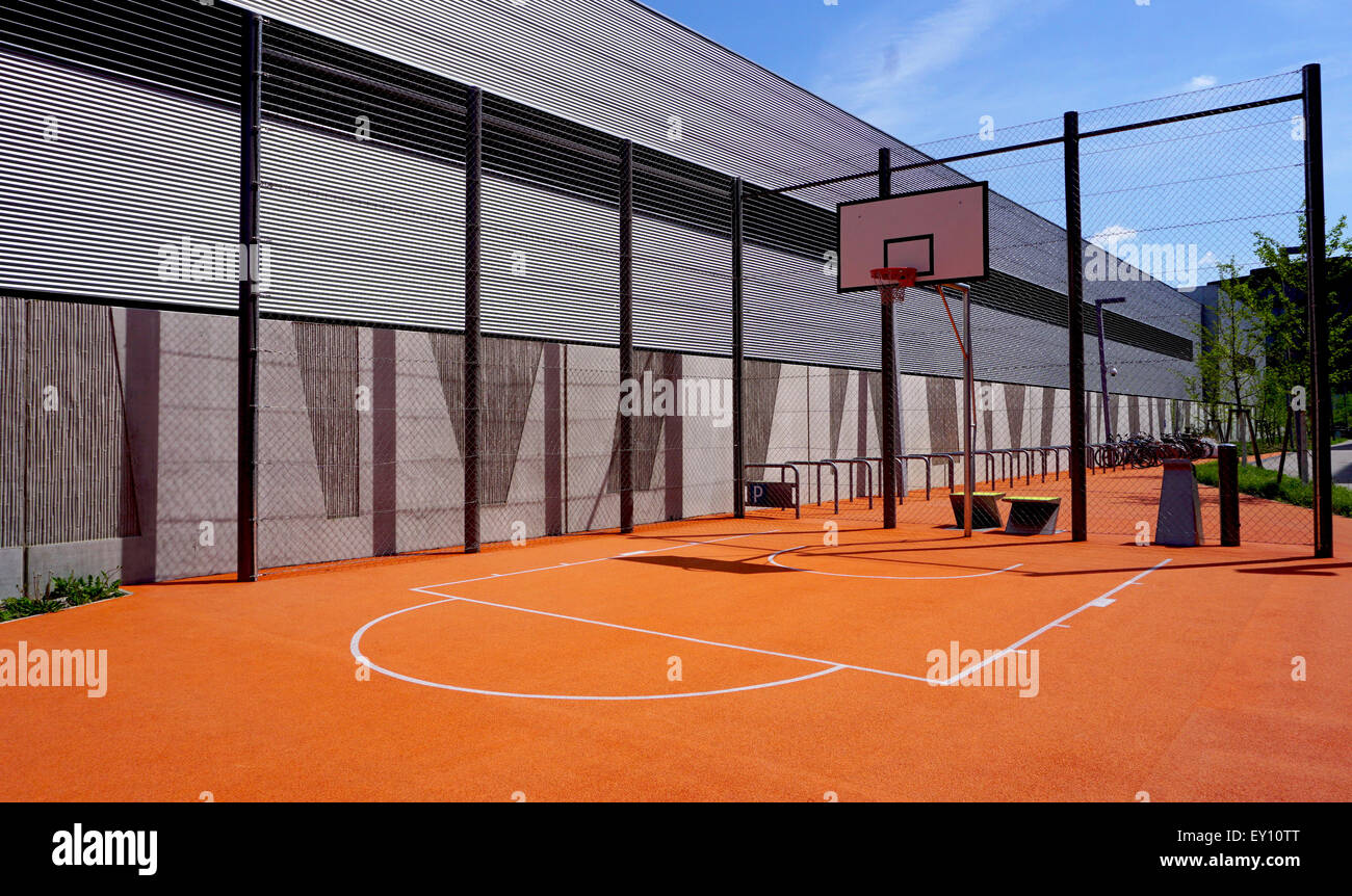 Basketball court Sport im freien öffentlichen horizontal Stockfoto