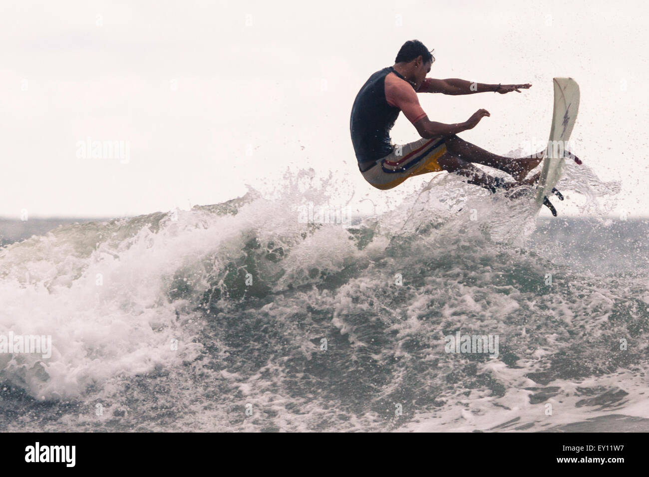 Surfen am Playa Maderas, San Juan del Sur, Nicaragua Stockfoto