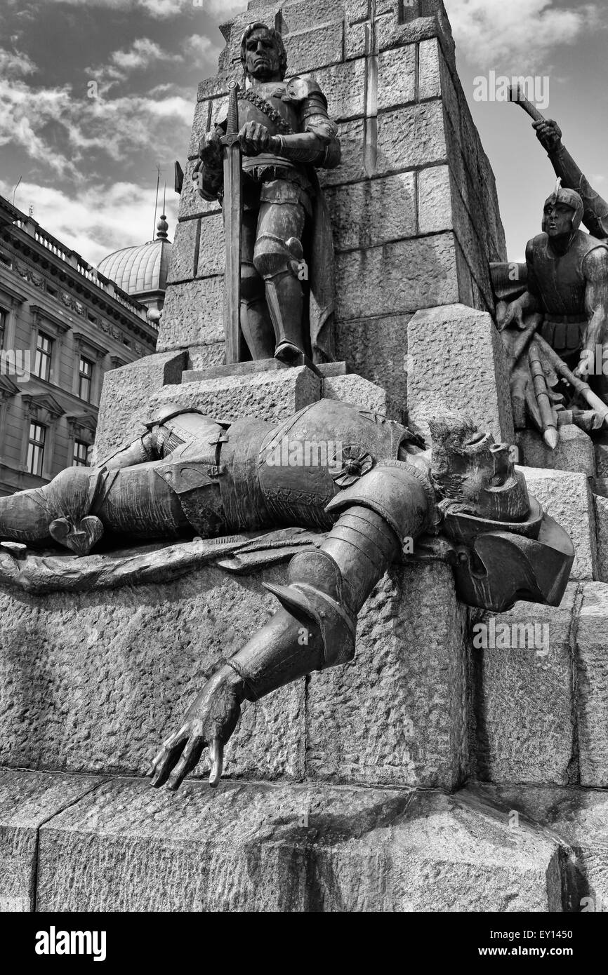 Statue zum Gedenken an den Sieg der Polen über die Germanen; Krakau. Stockfoto