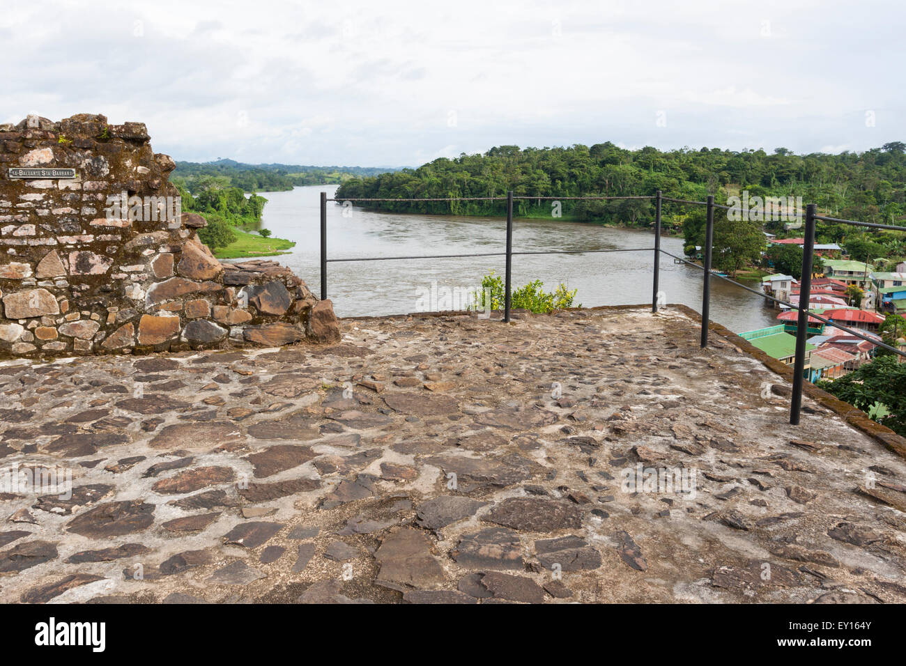 Blick auf El Castillo von der Festung von der Unbefleckten Empfängnis, Nicaragua Stockfoto