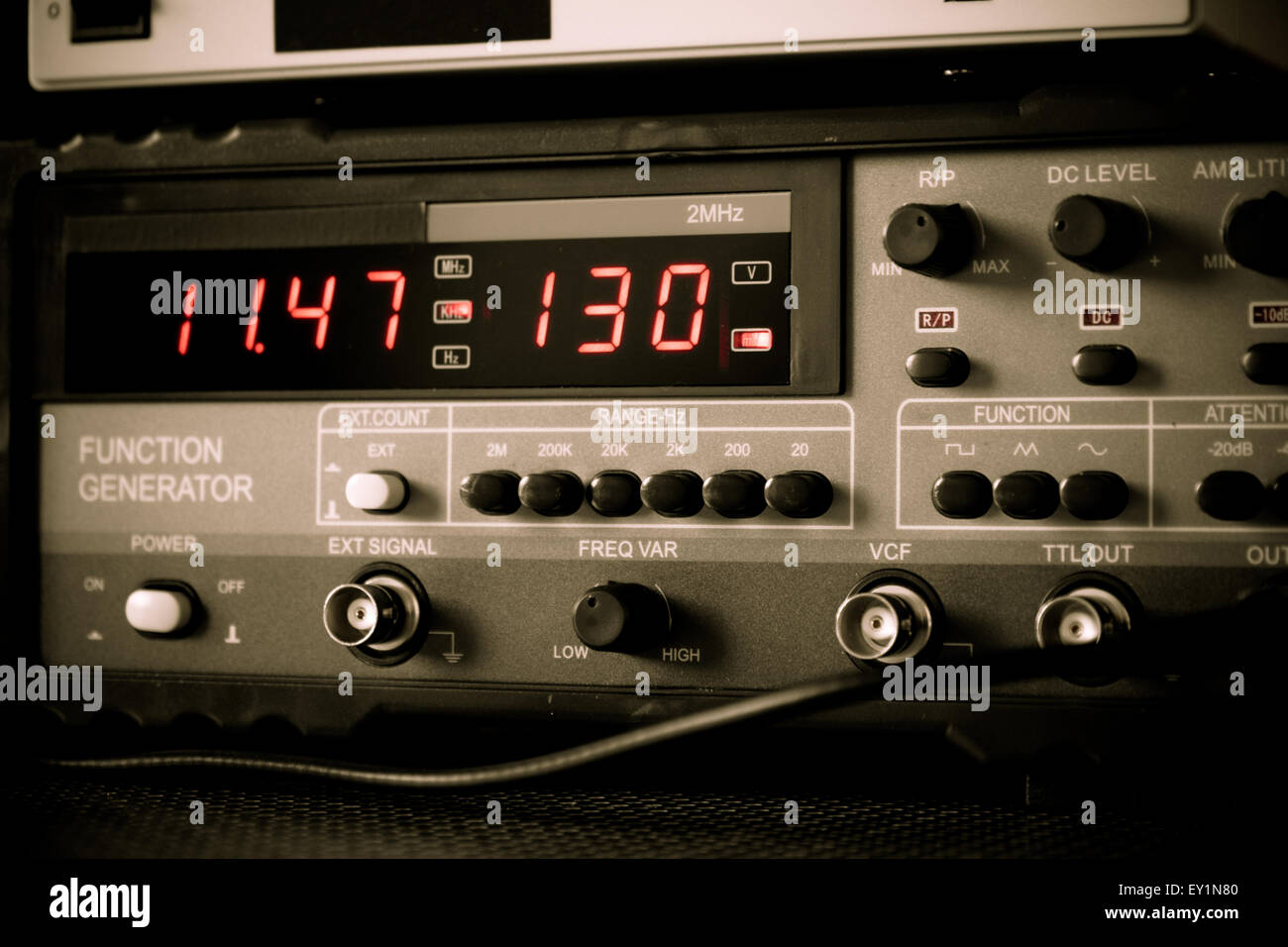 Gerät, Glasfaser-Netzwerke konfigurieren Stockfoto