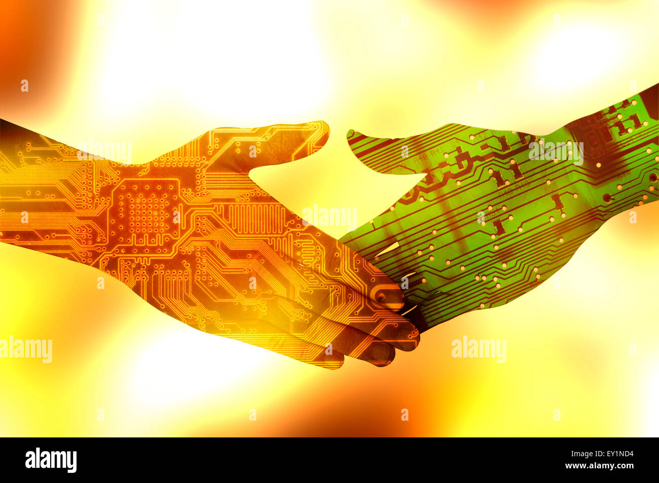 Handshake, Digital Composite, Stockfoto