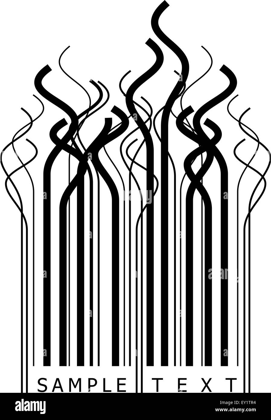 lockige Barcode - Vektor-illustration Stock Vektor