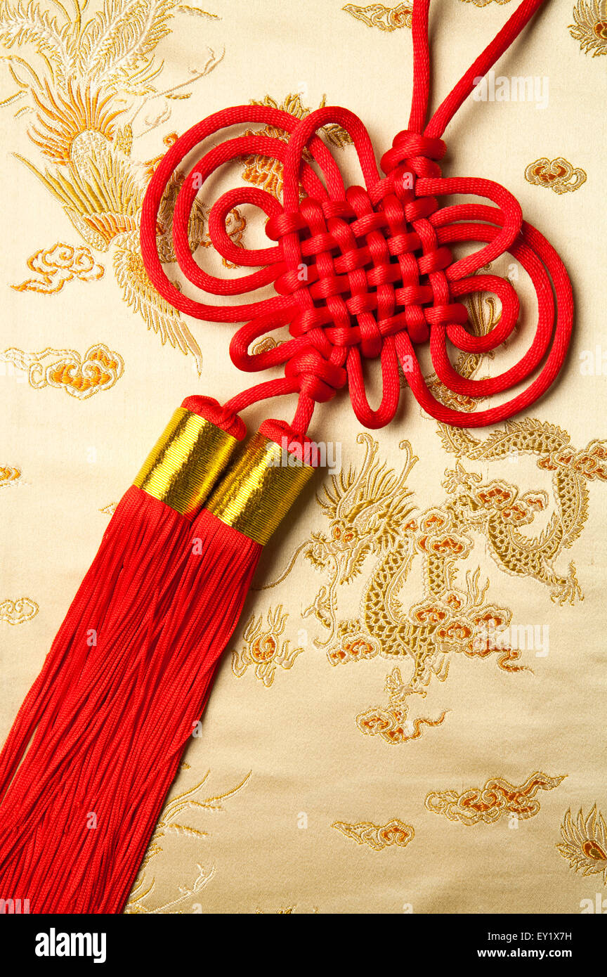 Chinesische Knoten, im chinesischen Stil, Stockfoto