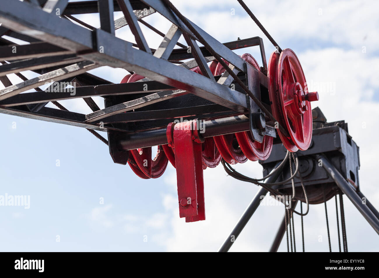 Bahnbau und Repair-Mechanismus trainieren closeup Stockfoto