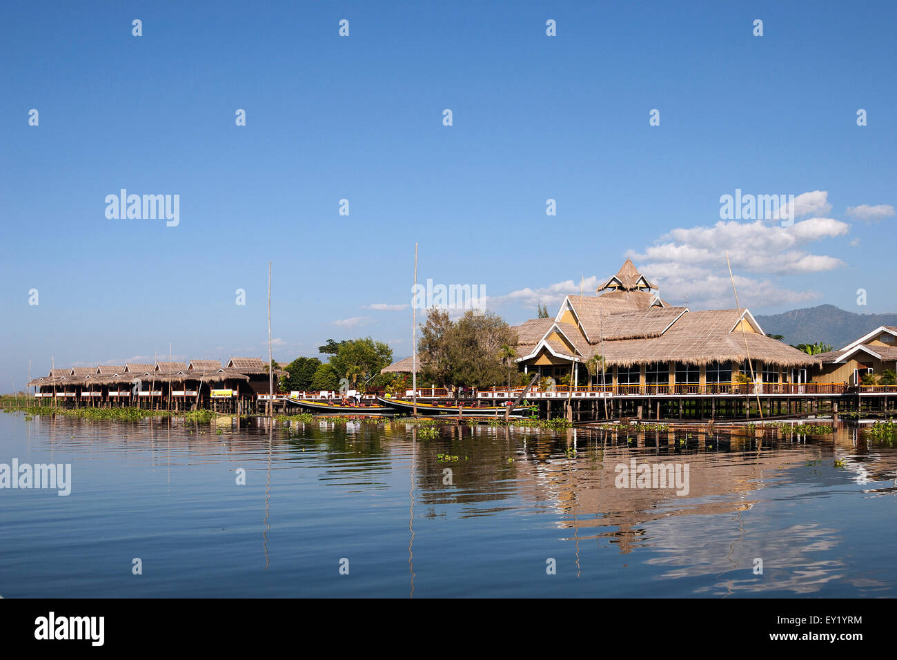 Hotel Paramount Inle Resort, Inle-See, in der Nähe von Ywa-Ma, Shan State in Myanmar Stockfoto