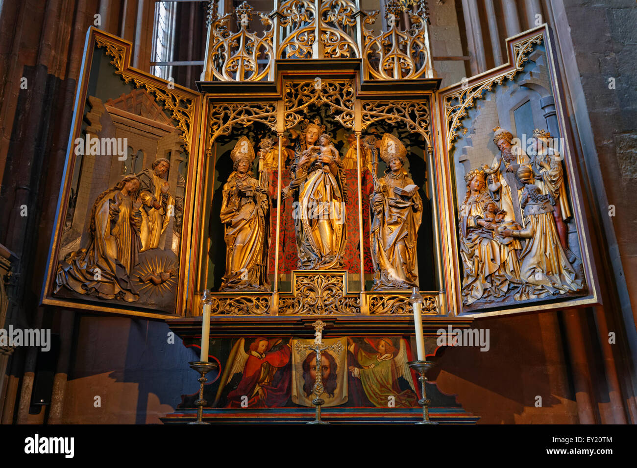 Altar der Marienkirche, Dom zu Mainz oder St.-Martins Dom, Mainz, Rheinland-Pfalz, Deutschland Stockfoto