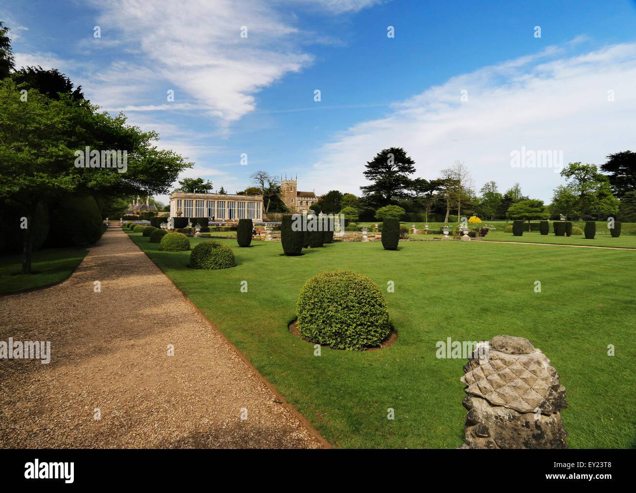 Belton Orangerie und Park, Grantham, Lincolnshire, UK Stockfoto