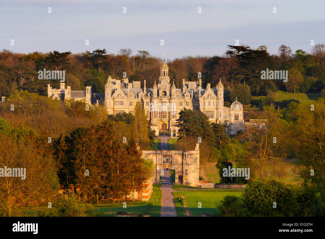 Harlaxton Manor, Grantham, Lincolnshire, England, Vereinigtes Königreich Stockfoto