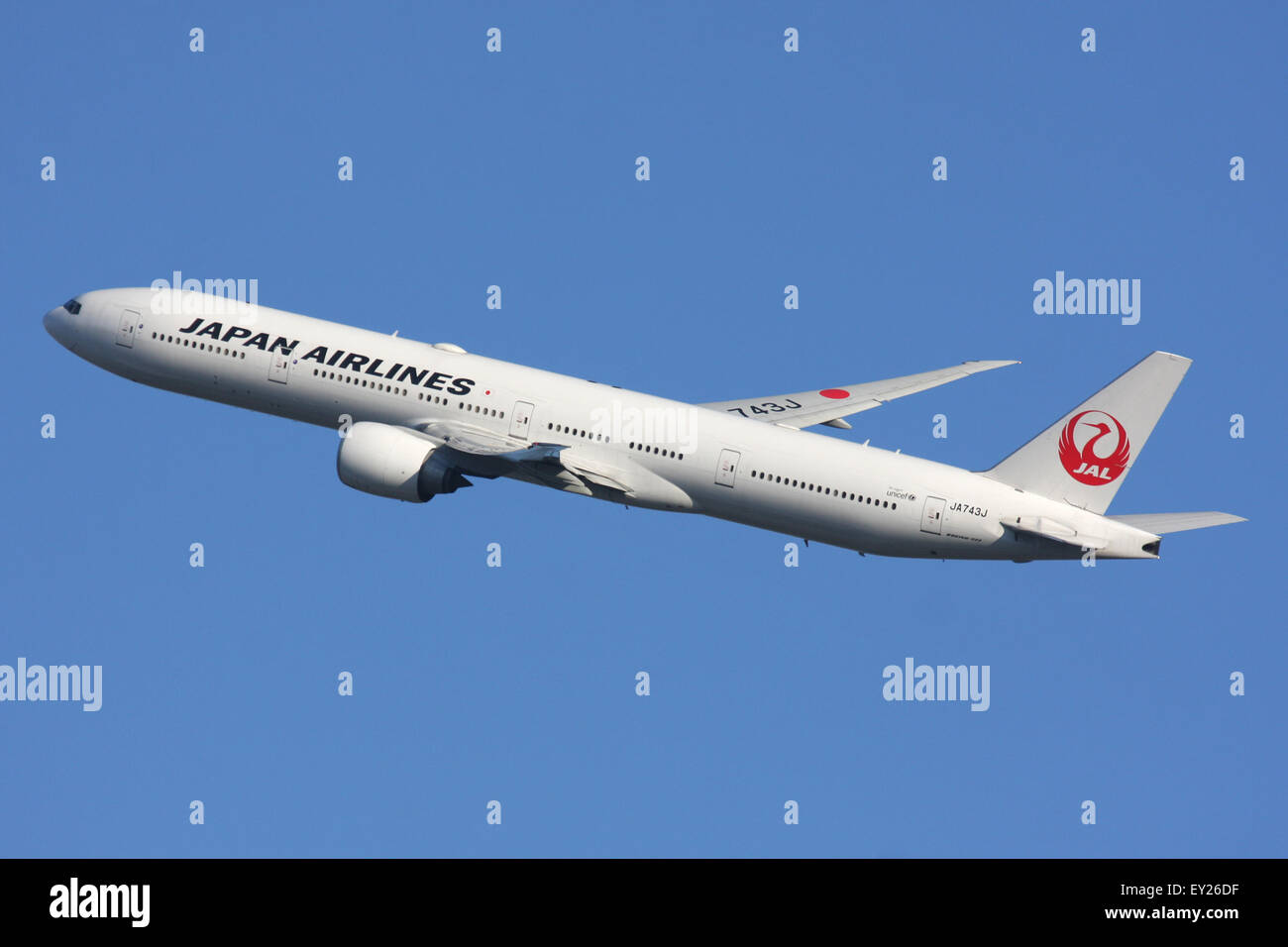 JAL JAPAN AIRLINES 777 Stockfoto
