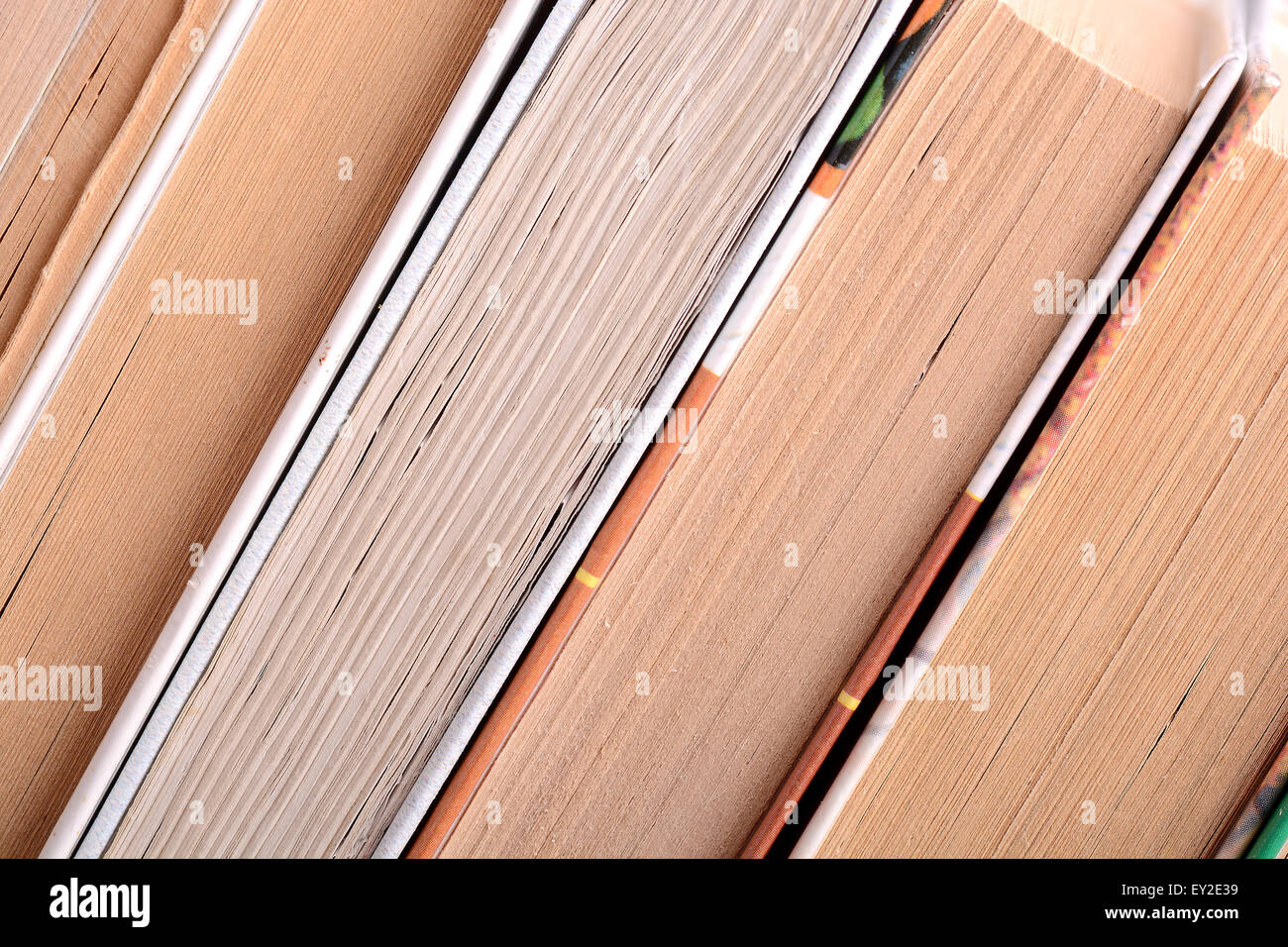 alte Bücher, Nahaufnahme Stockfoto