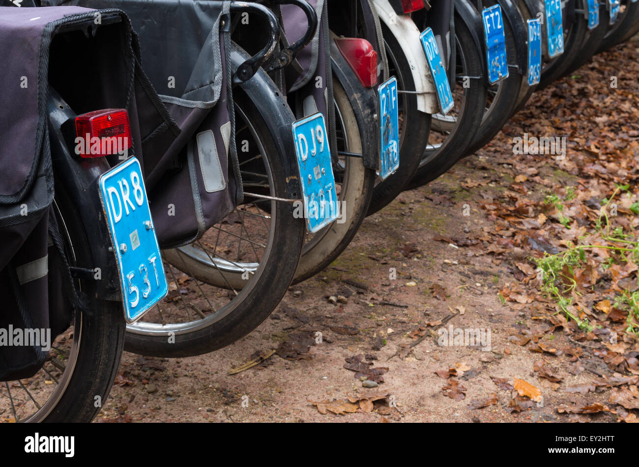 DENEKAMP, Niederlande - 15. November 2014: Vintage Solex Moped zu mieten. Die Mopeds wurden zwischen 1946 und 1988 (Abbrev produziert. Stockfoto