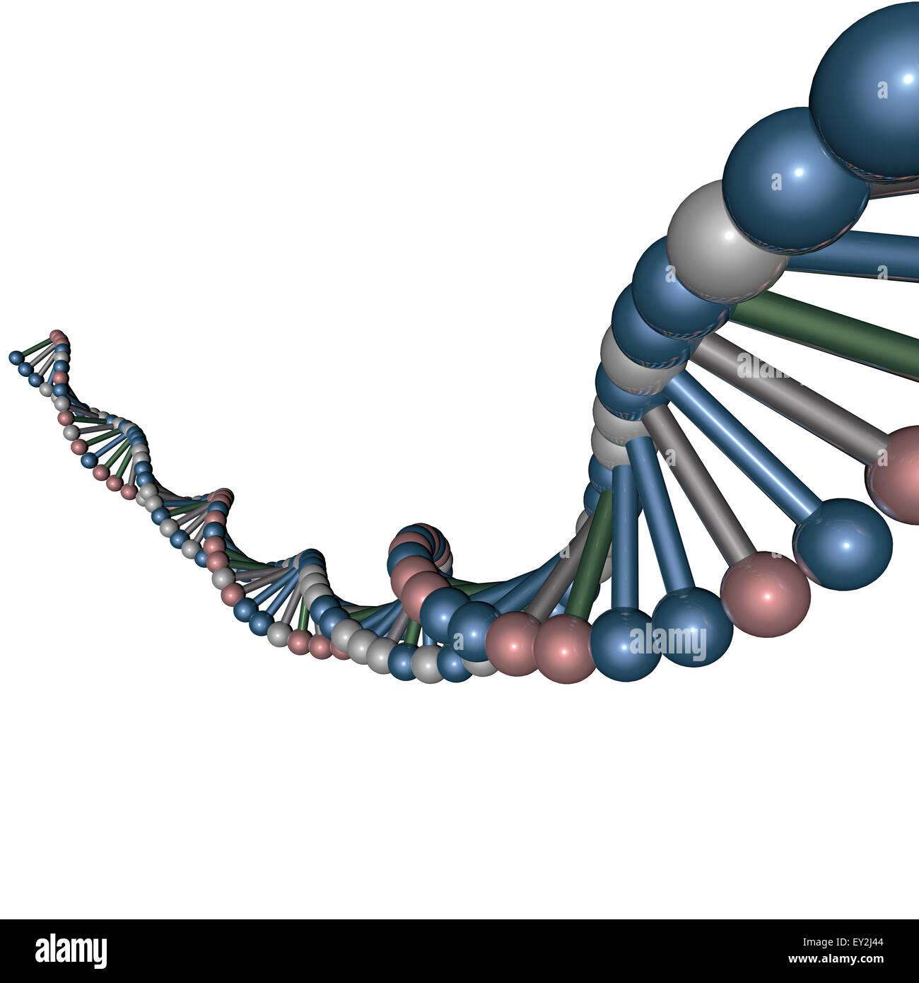 3D Struktur der Dna Helix Zellen Stockfoto