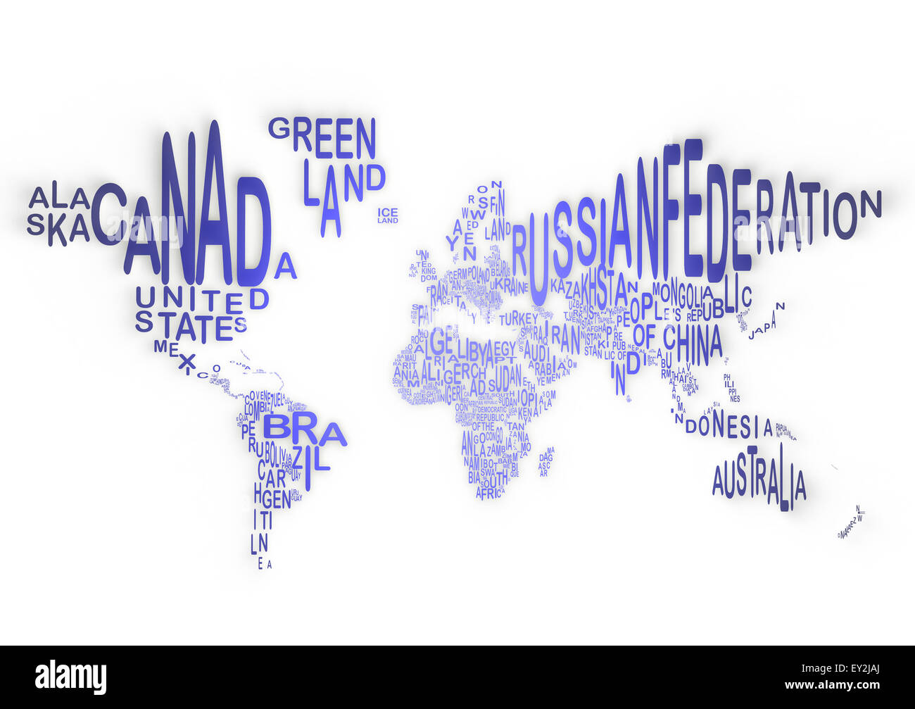 3D World Map Stockfoto