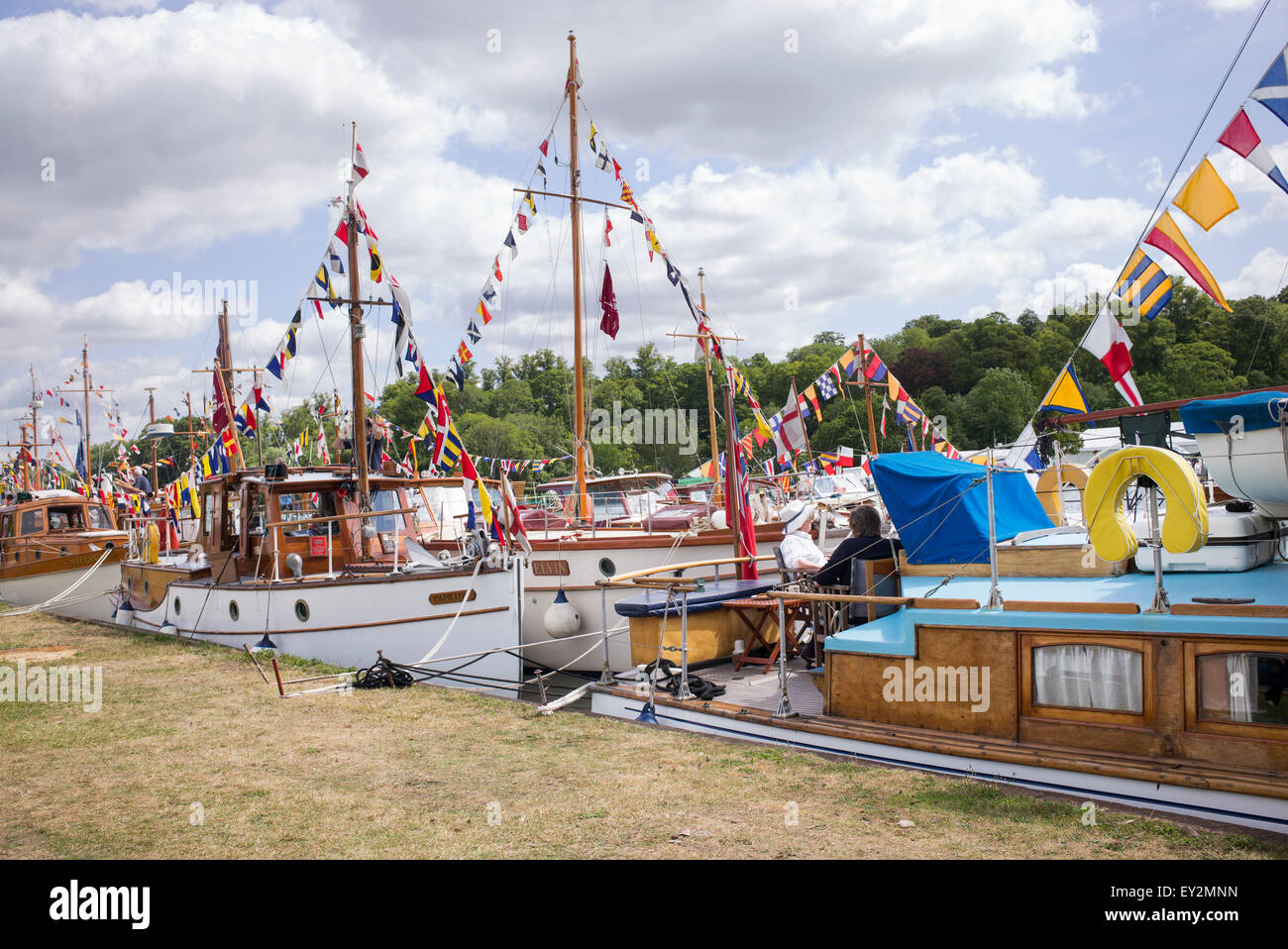 Dünkirchen Schiffe wenig auf der Themse traditionellen Boat Festival, Fawley Wiesen, Henley On Thames, Oxfordshire, England Stockfoto