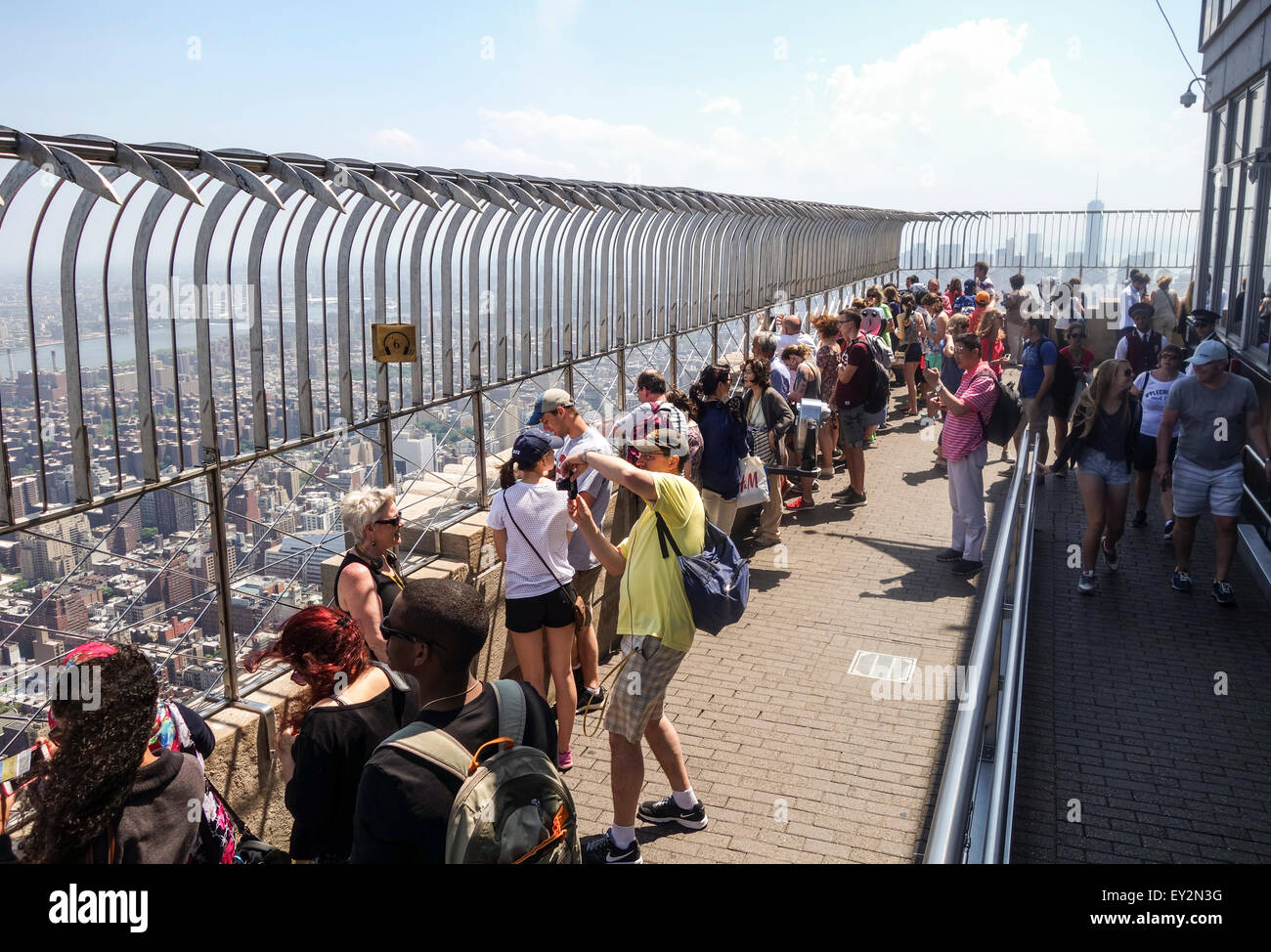 Touristen Auf Empire State Building 86 Stockwerk