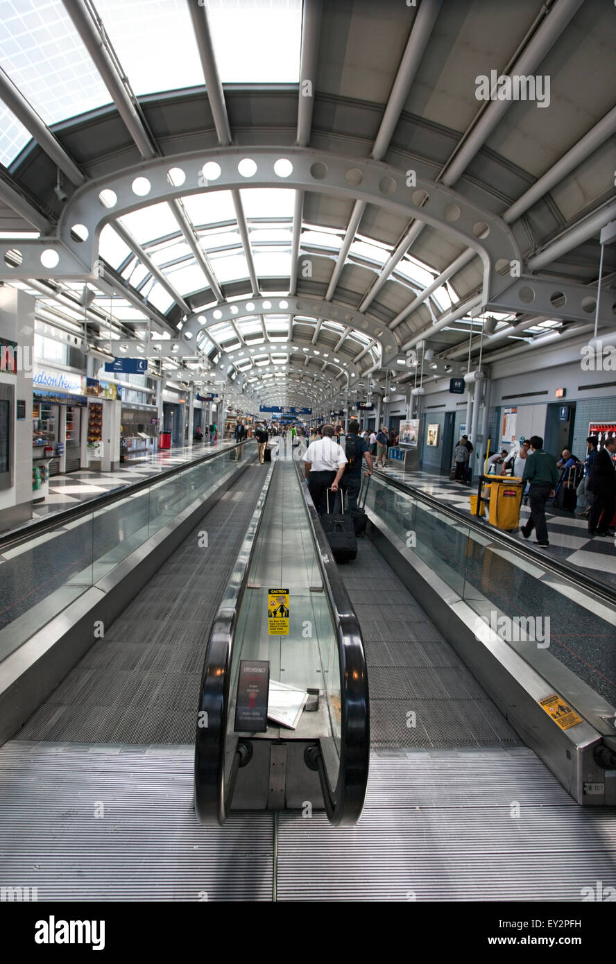 O' Hare Airport Concourse Stockfoto