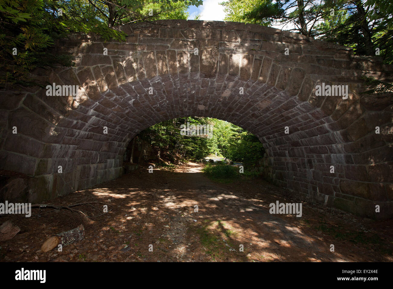 Kutsche Straßenbrücke, Acadia National Park, Maine, Vereinigte Staaten von Amerika Stockfoto