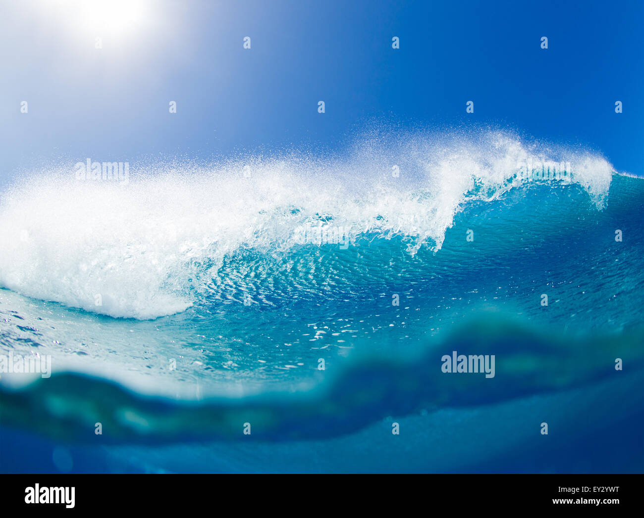 Blue Ocean Wave Stockfoto