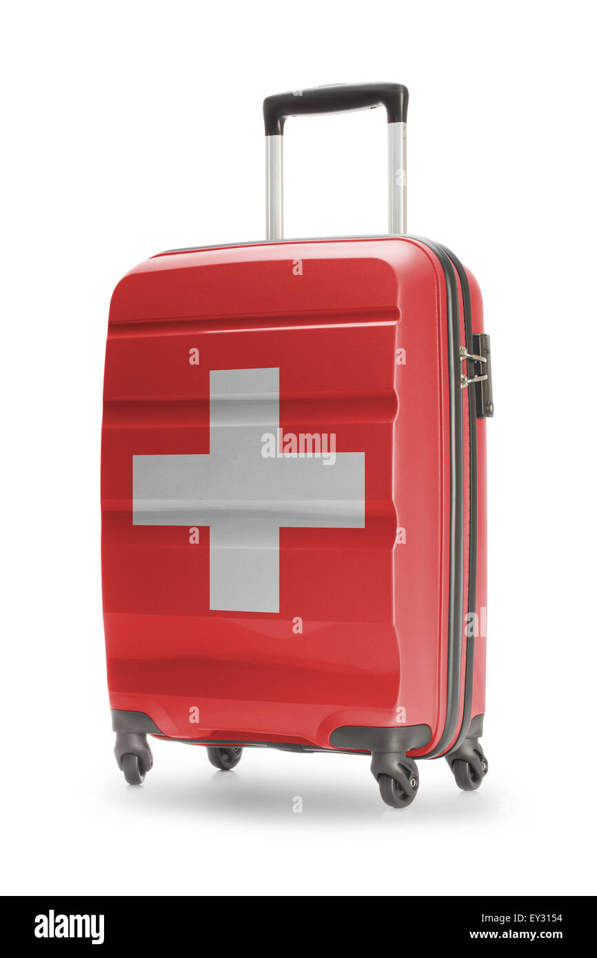 Business-Koffer für die Reise mit Flagge der Schweiz Stockfotografie - Alamy