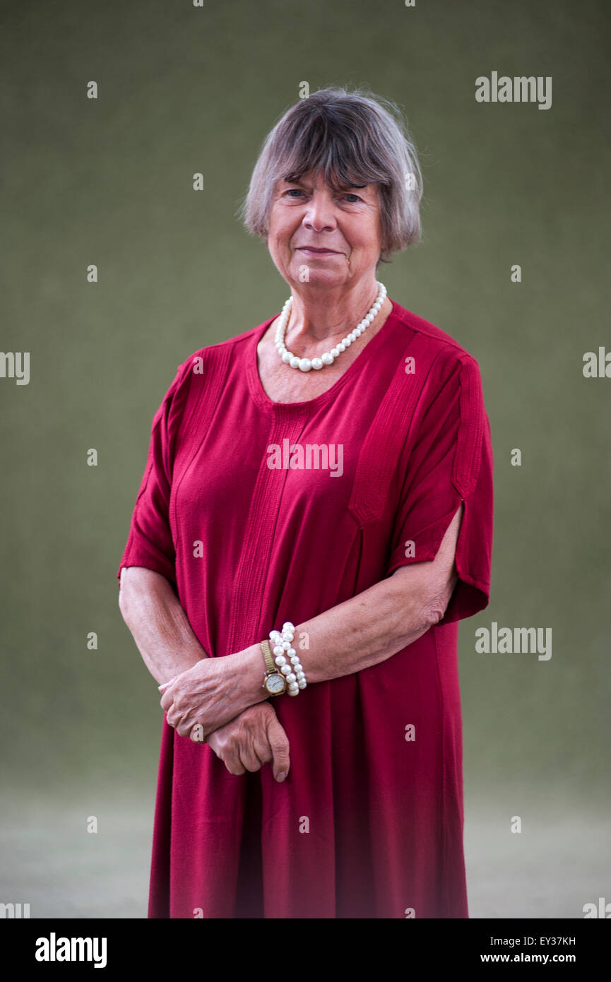 Margaret Drabble, englischer Schriftsteller, Biographen und Kritiker, die an das Edinburgh International Book Festival. Stockfoto