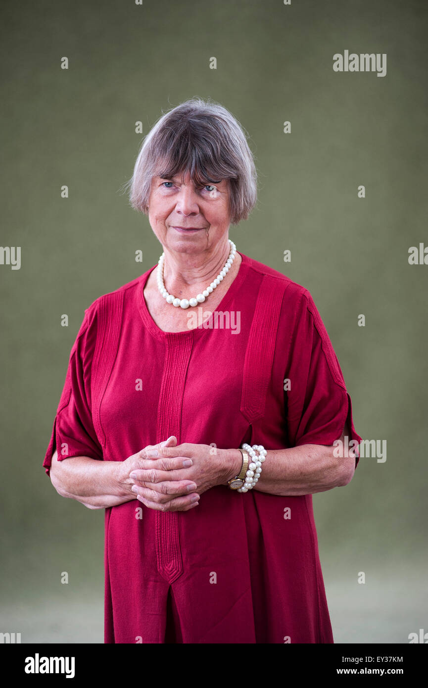 Margaret Drabble, englischer Schriftsteller, Biographen und Kritiker, die an das Edinburgh International Book Festival. Stockfoto