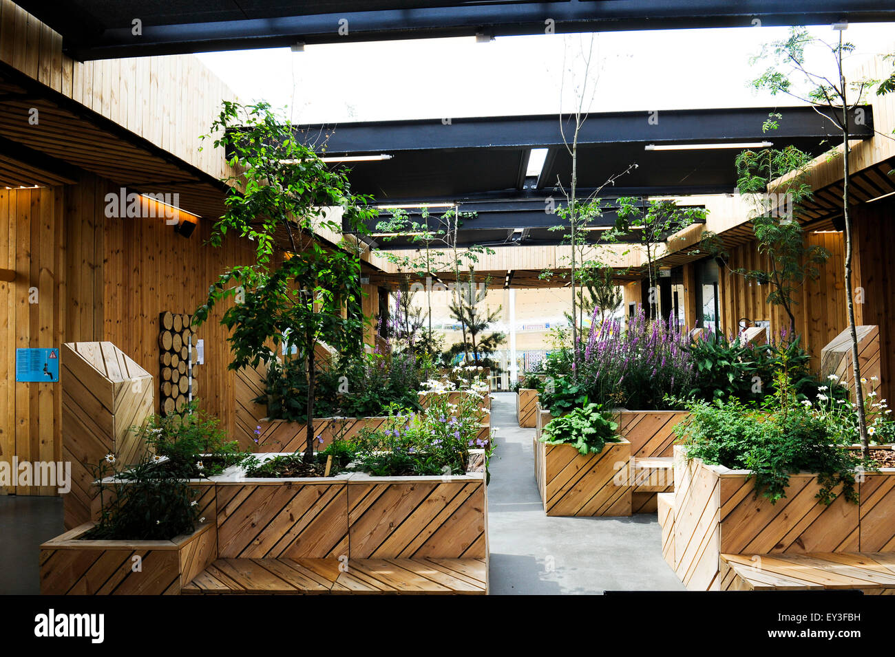 Italien Mailand Expo Pavillon Estland 2015, Architektur, Gebäude, Stadt, bunten, Bau, Europa, europäisch, Veranstaltung, Veranstaltungen, Stockfoto