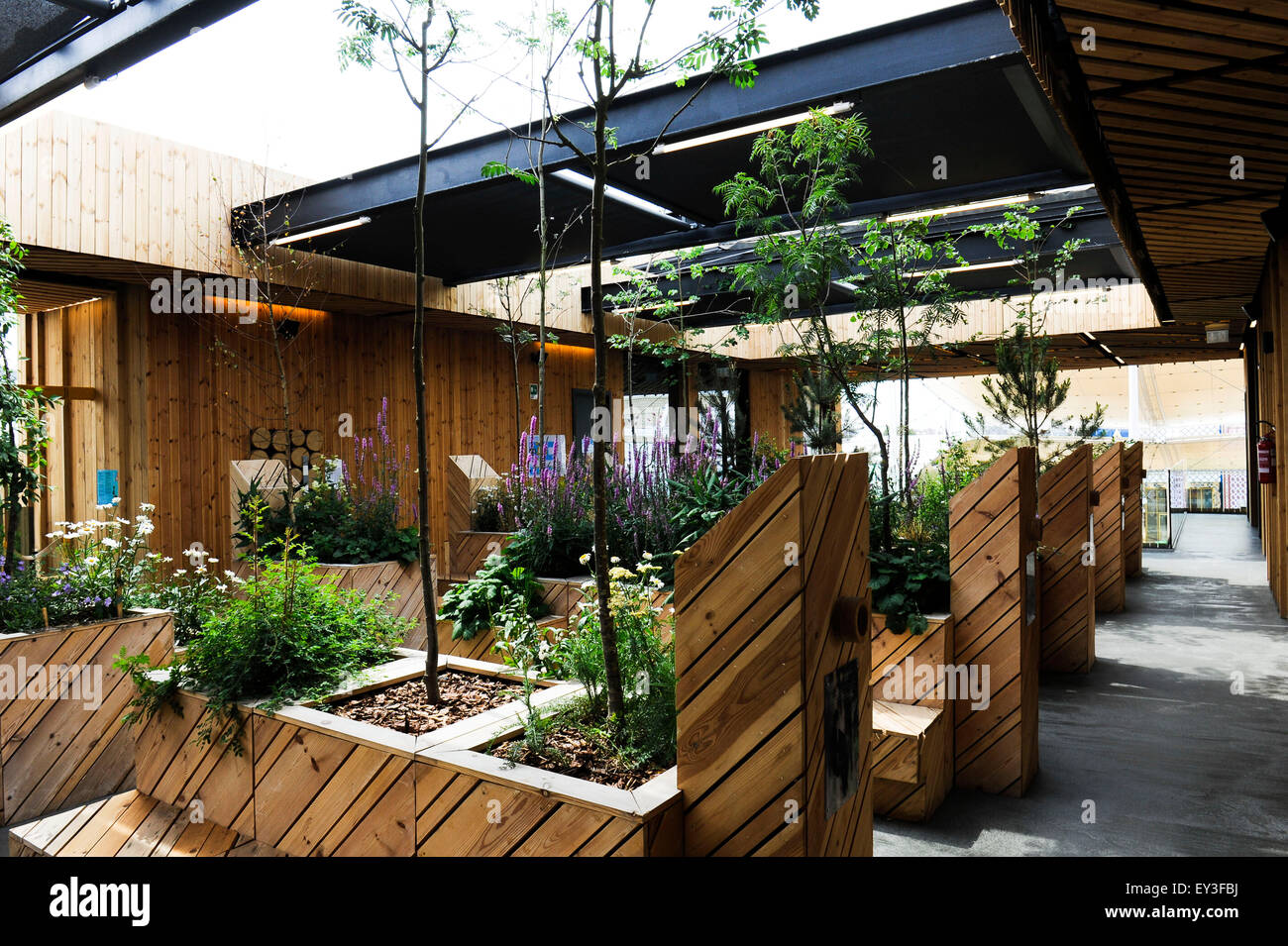 Italien Mailand Expo Pavillon Estland 2015, Architektur, Gebäude, Stadt, bunten, Bau, Europa, europäisch, Veranstaltung, Veranstaltungen, Stockfoto