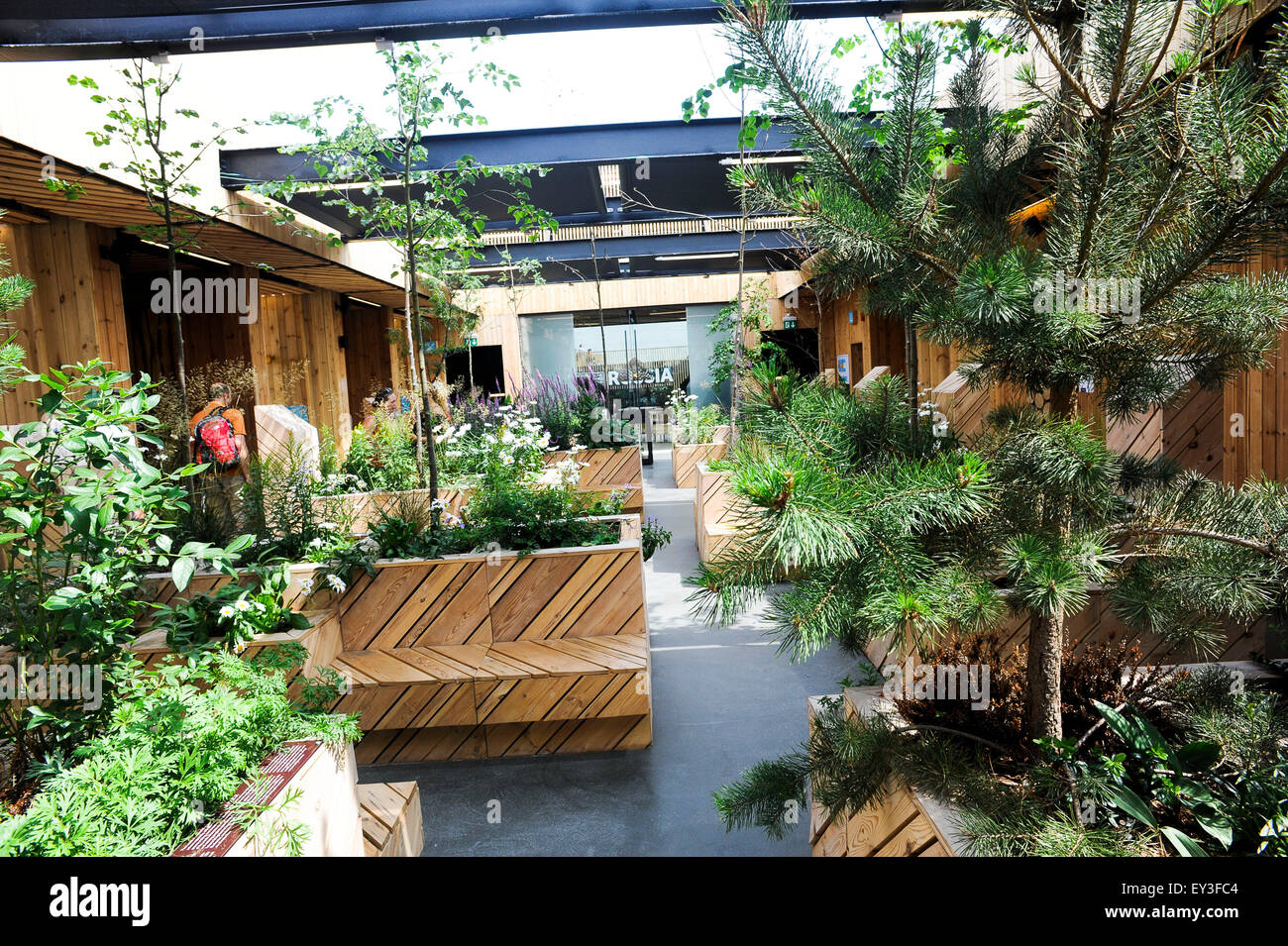 Italien Mailand Expo Pavillon Estland 2015, Architektur, Gebäude, Stadt, bunten, Bau, Europa, europäisch, Veranstaltung, Veranstaltungen, Stockfoto