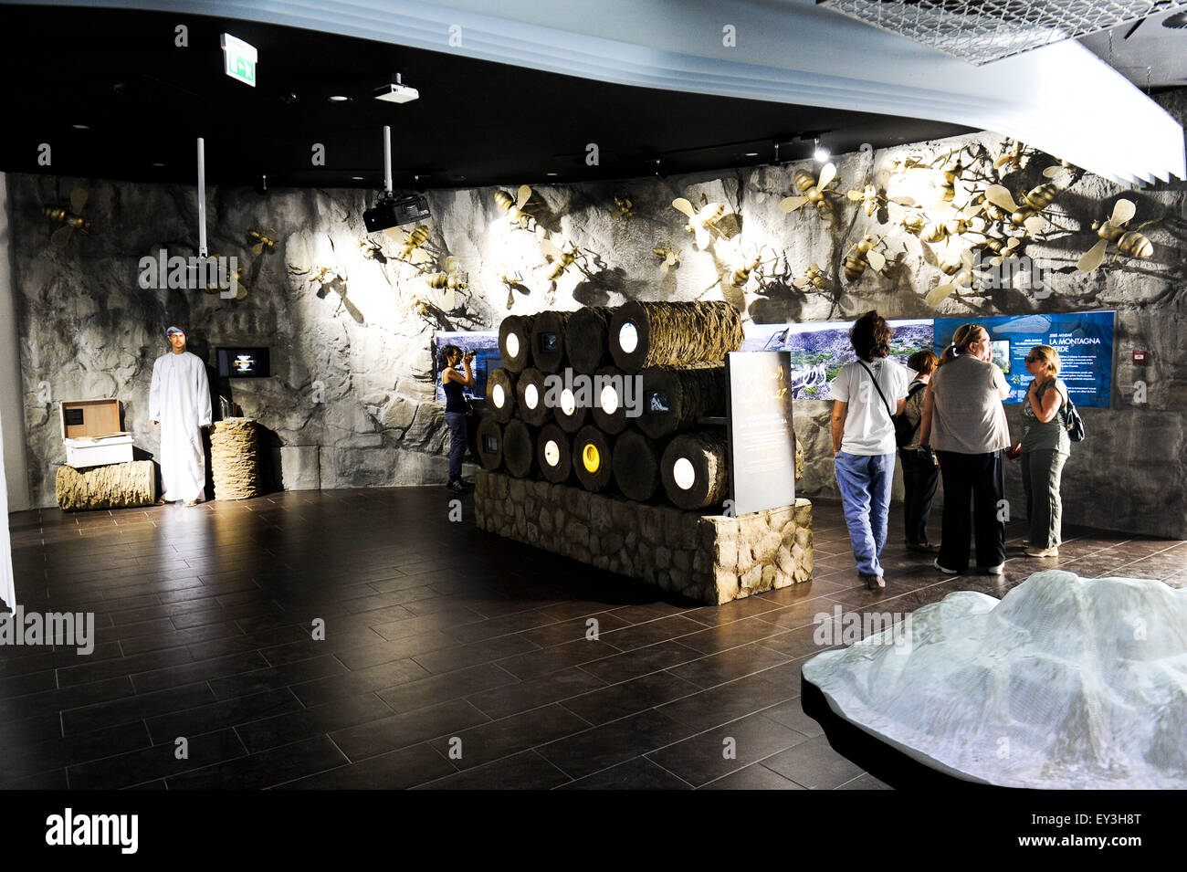 Italien Mailand Expo Pavillon Oman 2015, Architektur, Gebäude, Stadt, bunten, Bau, Europa, europäisch, Veranstaltung, Veranstaltungen, Informations Stockfoto