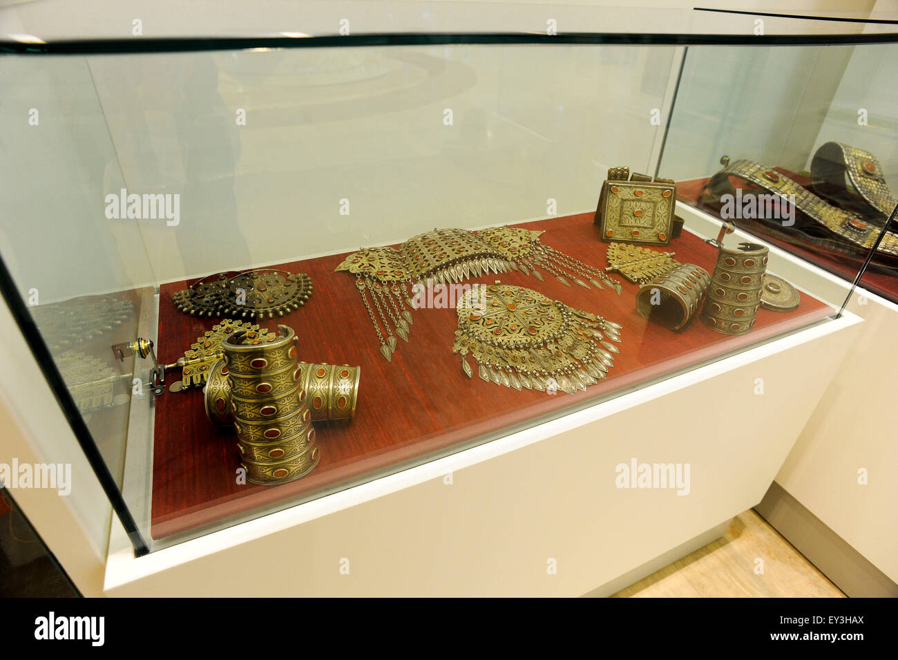 Italien Mailand Expo-Pavillon von Turkmenistan 2015, Architektur, Gebäude, Stadt, bunten, Bau, Europa, europäisch, Event, e Stockfoto