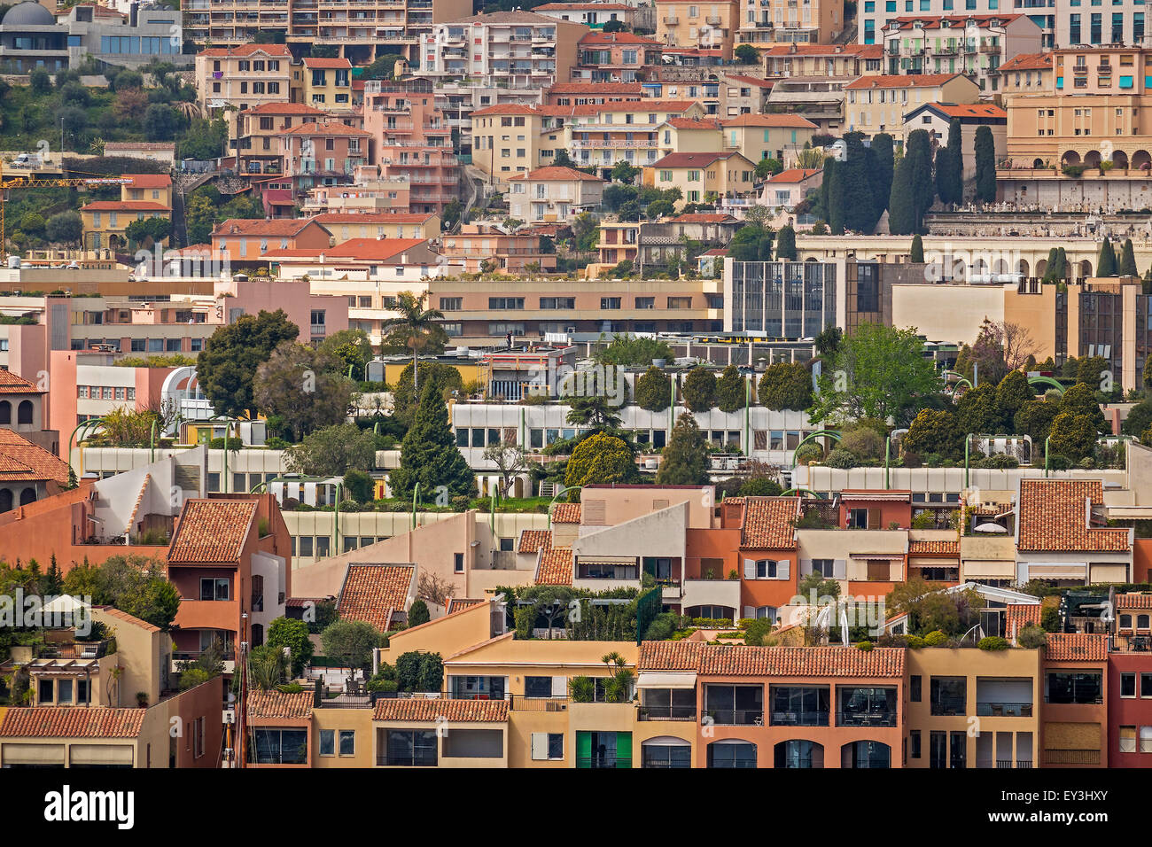 Sehr hohe Dichte Gehäuse Monte Carlo Monaco Stockfoto