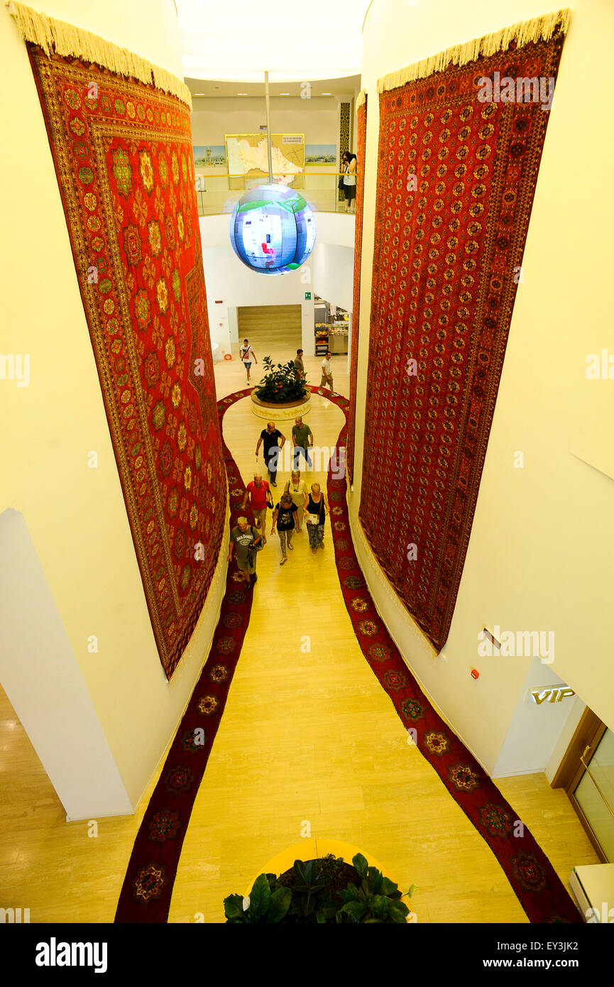 Italien Mailand Expo-Pavillon von Turkmenistan 2015, Architektur, Gebäude, Stadt, bunten, Bau, Europa, europäisch, Event, e Stockfoto