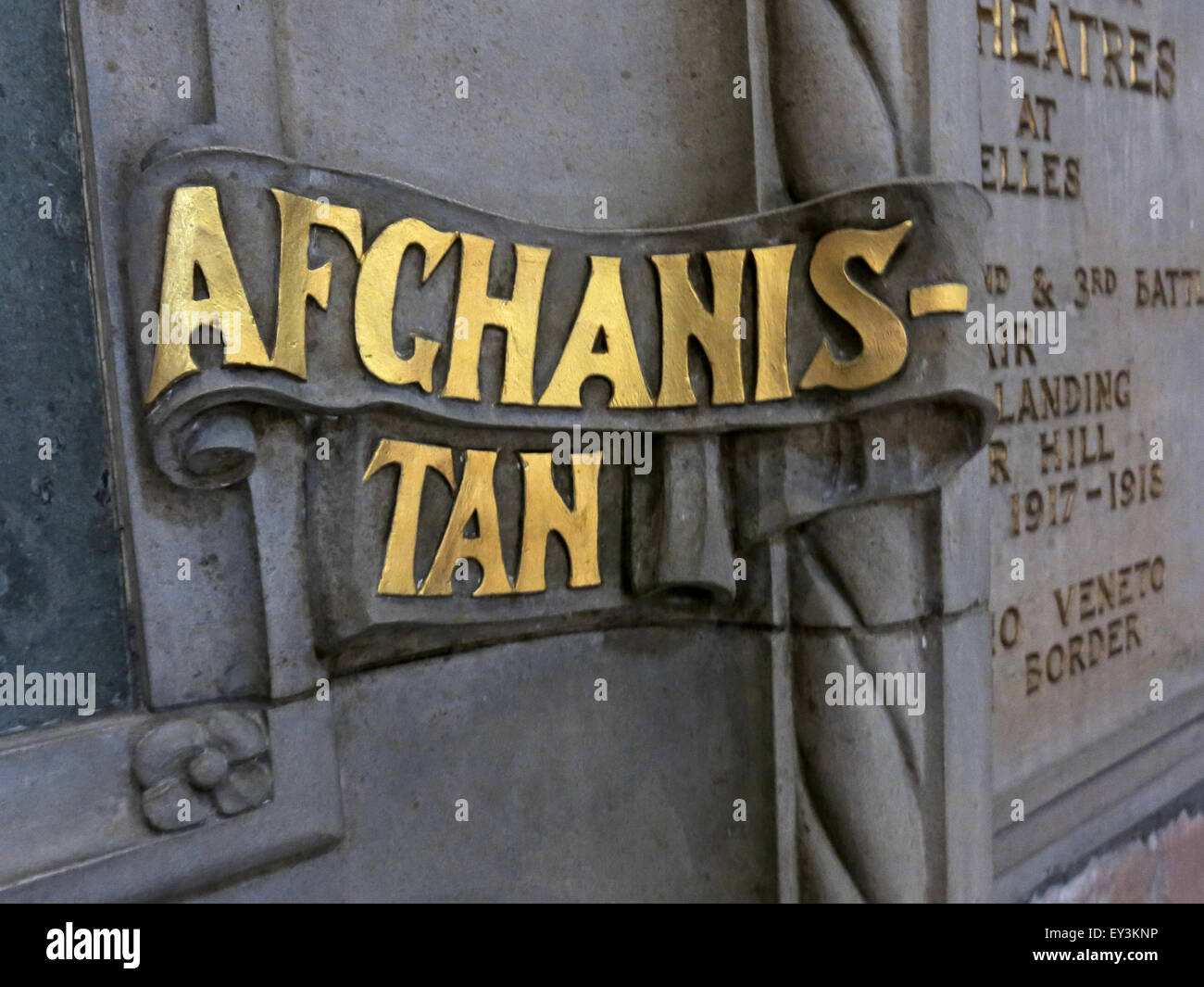 Afghanistan-Denkmal in Carlisle Kathedrale, Cumbria, England, UK Stockfoto