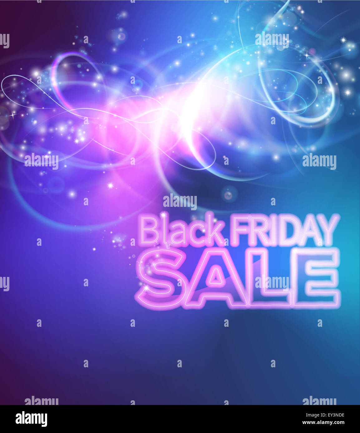 Black Friday Sale Hintergrund mit Black Friday SALE Neontext Stockfoto