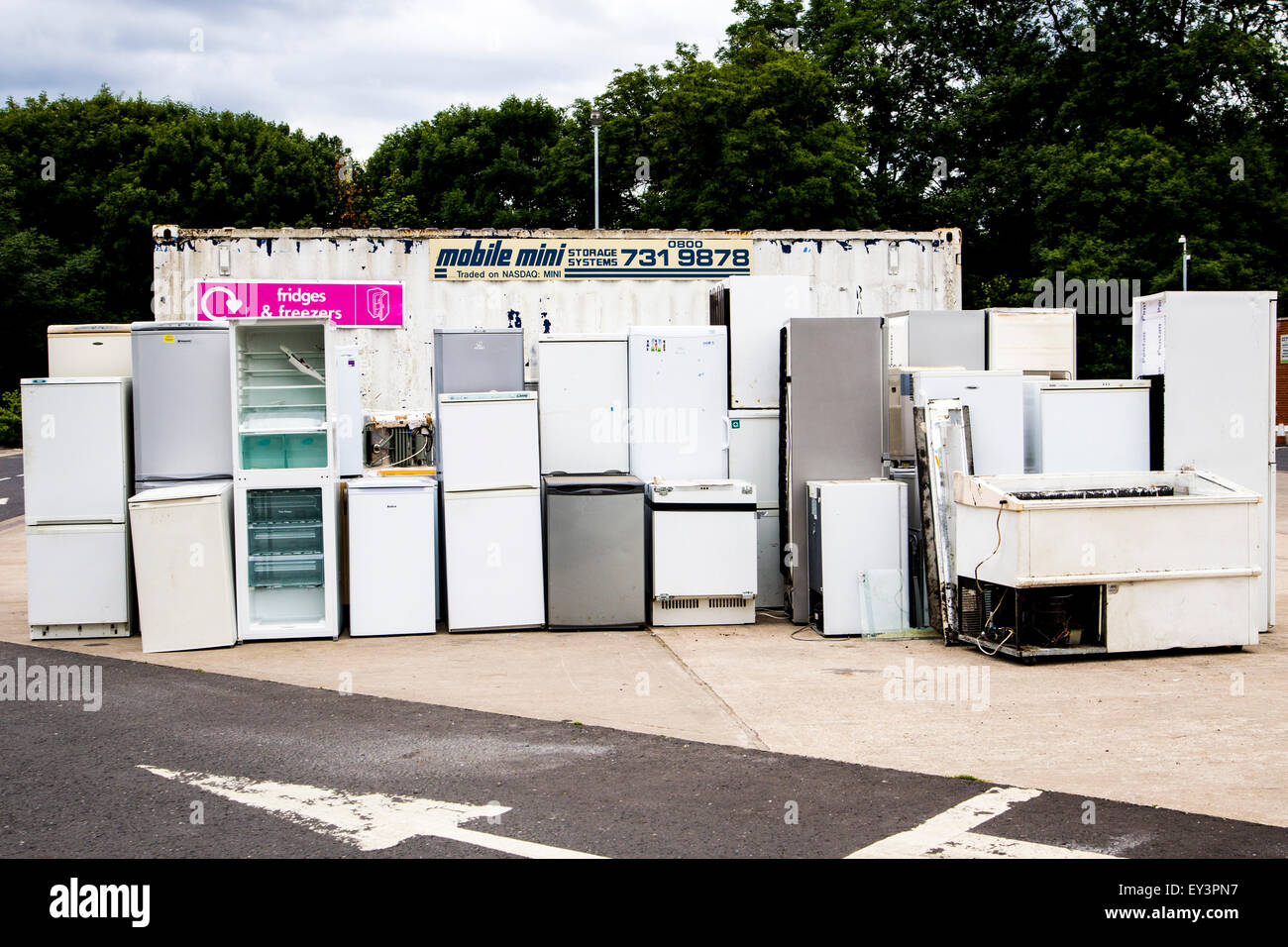 Bild - Leeds City Council Recycling auf Lager Stockfoto