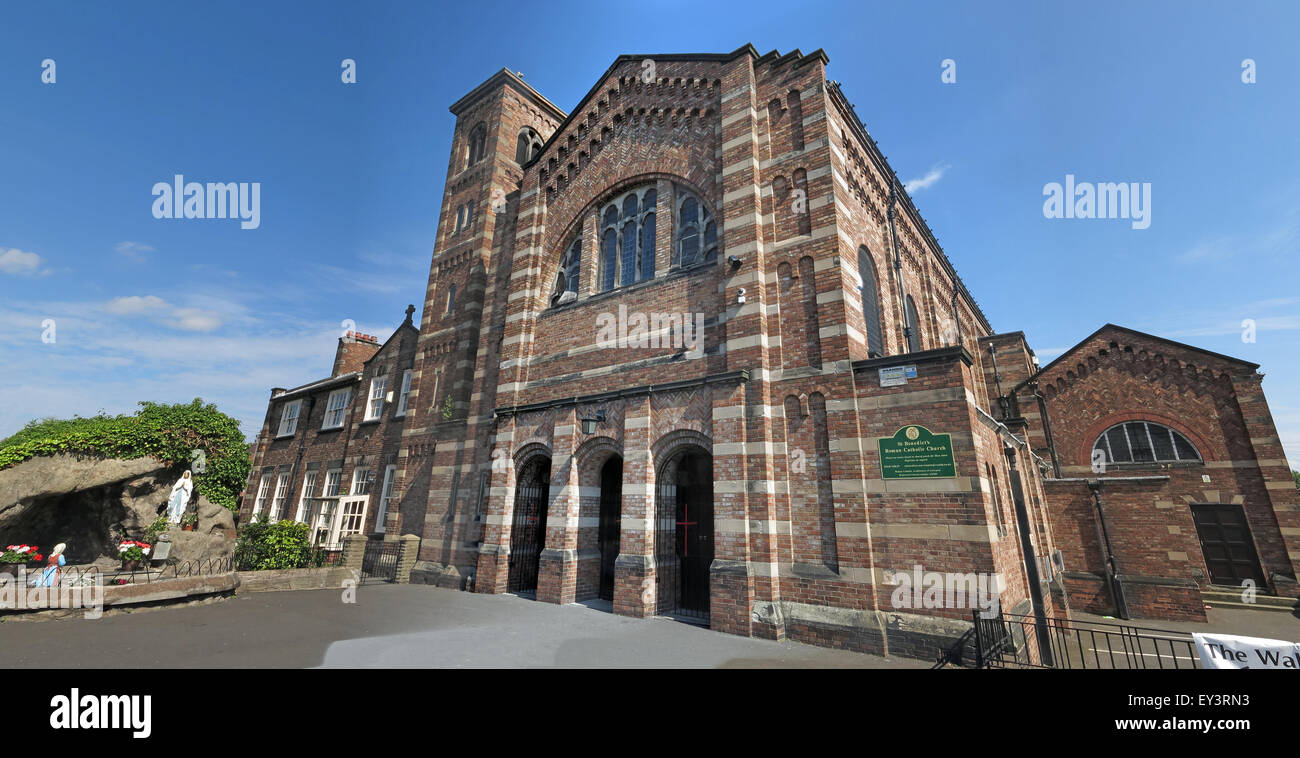 St. Benedikt, katholische Kirche, Orford, Warrington, Cheshire, England, UK Stockfoto