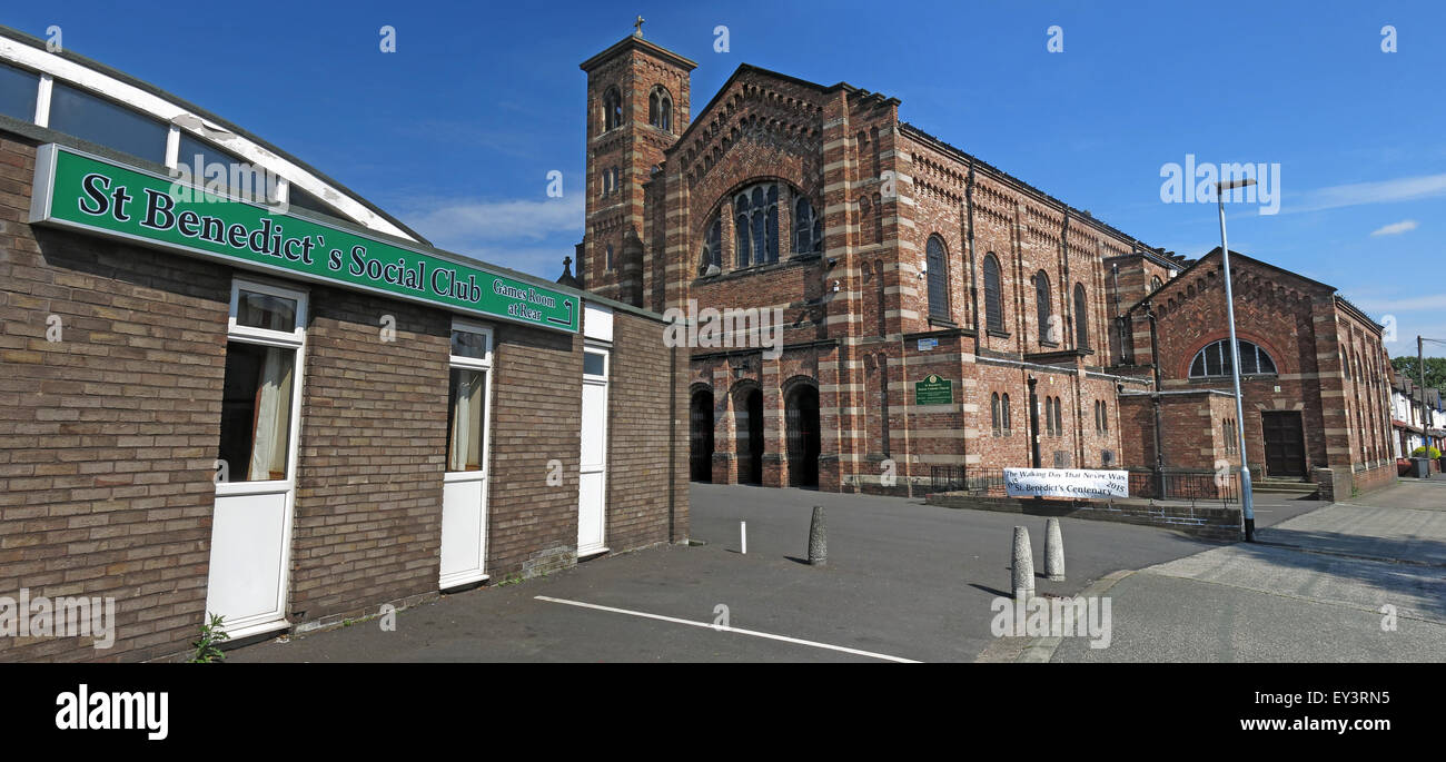 St. Benedikt, katholische Kirche, Orford, Warrington, Cheshire, England, UK Stockfoto