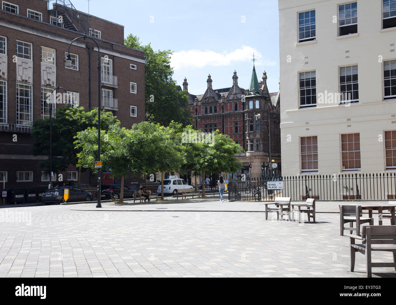 Byng Place in London - WC1 - Vereinigtes Königreich Stockfoto