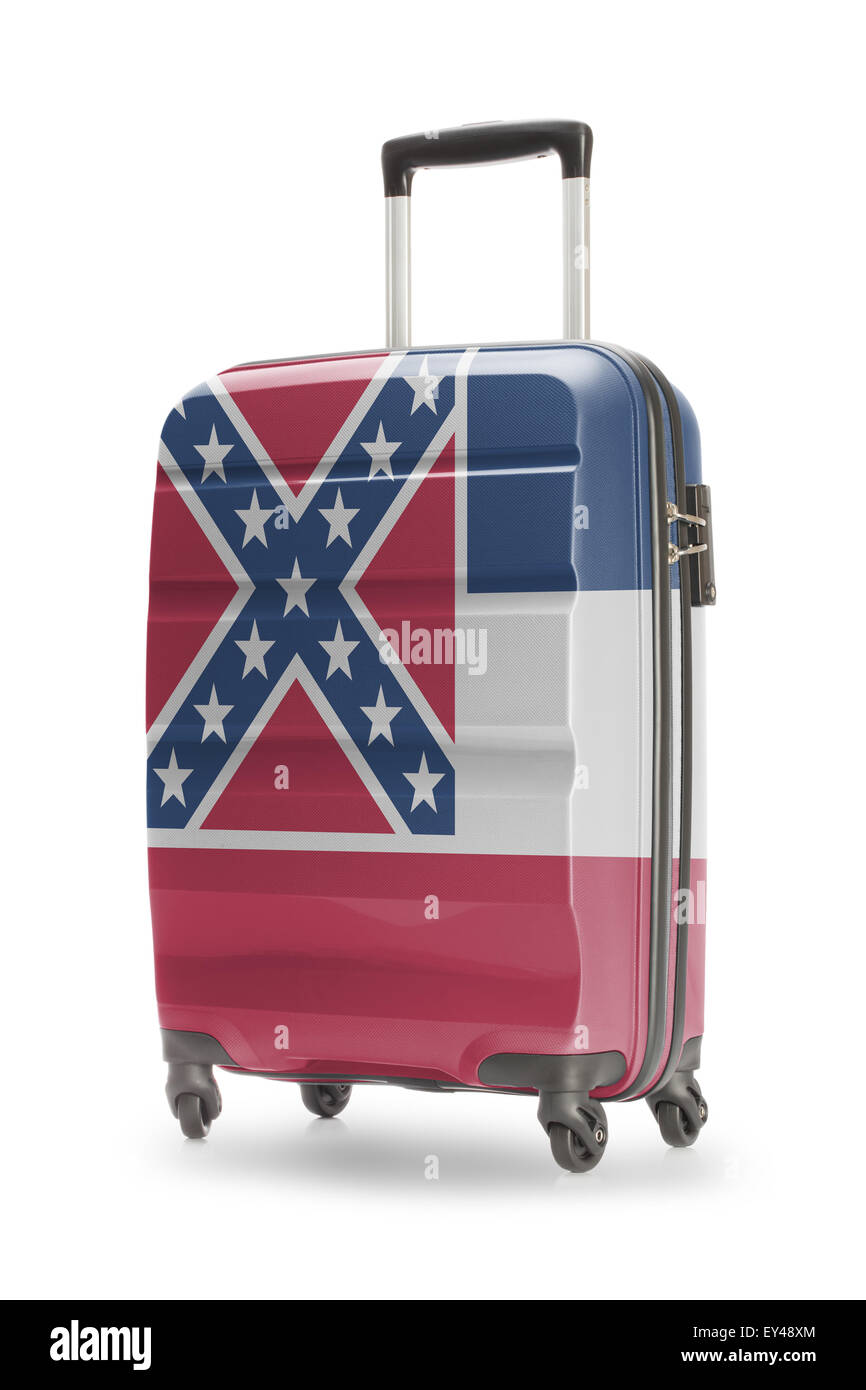 Koffer lackiert in uns Staatsflagge - Mississippi Stockfoto