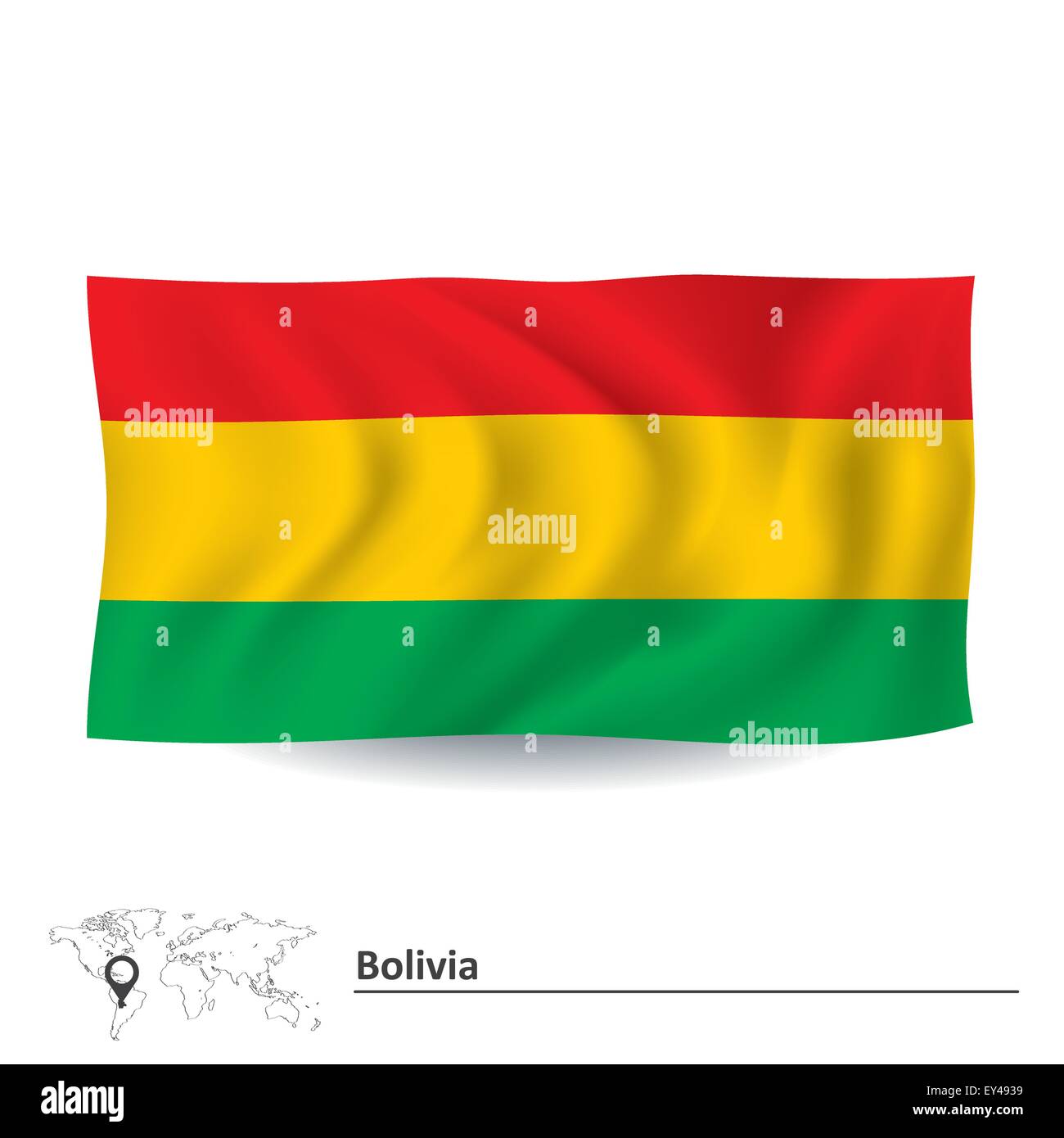 Flagge von Bolivien - Vektor-illustration Stock Vektor